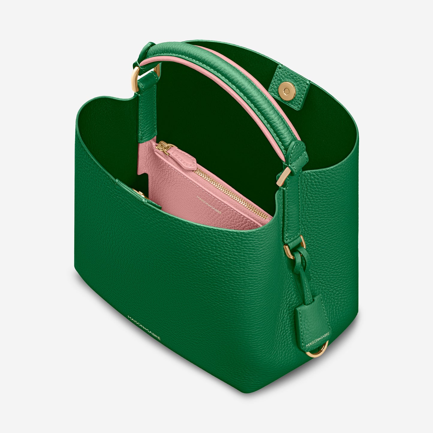 The Mini Bucket Bag - Emerald Lily