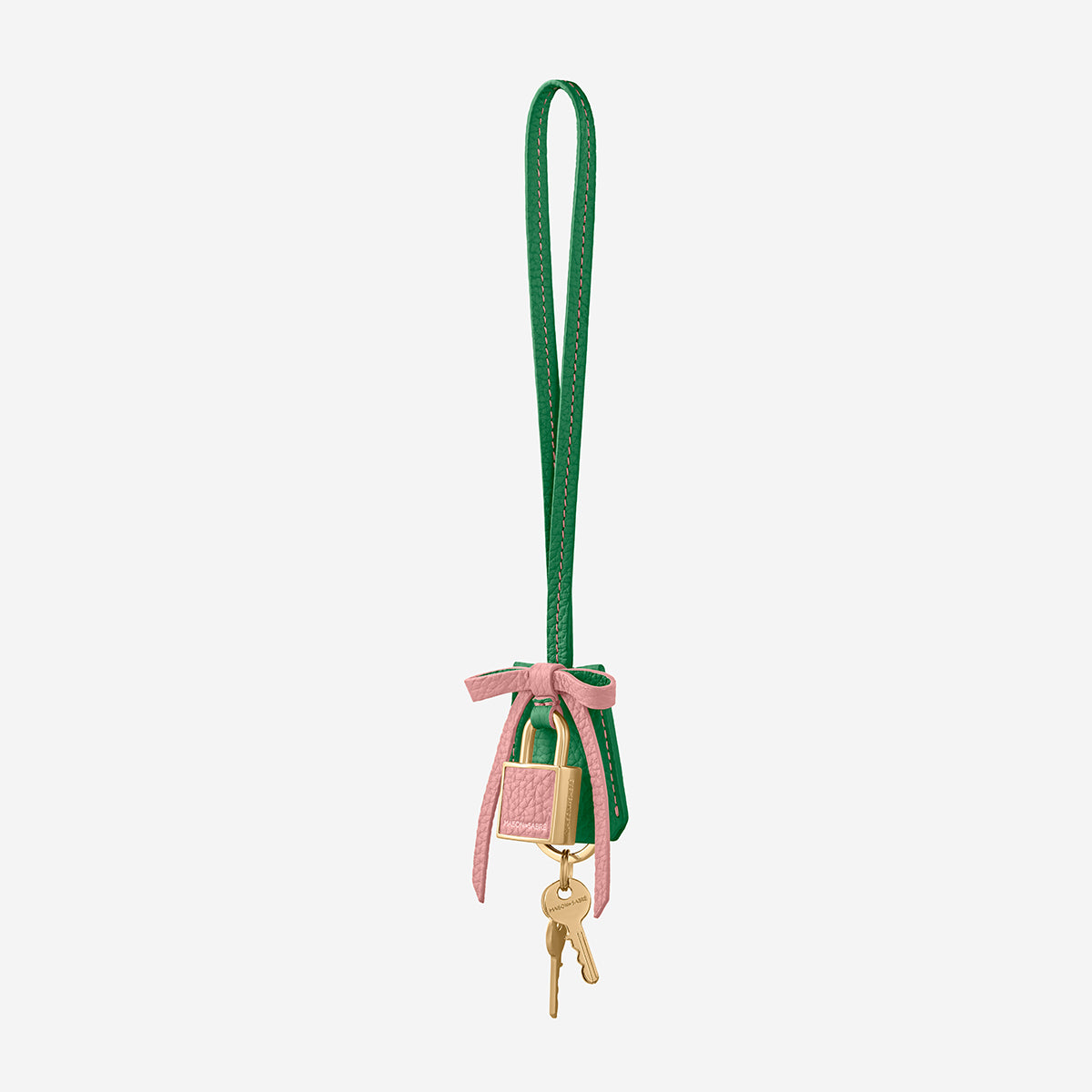 The Bow Padlock Charm - Emerald Lily