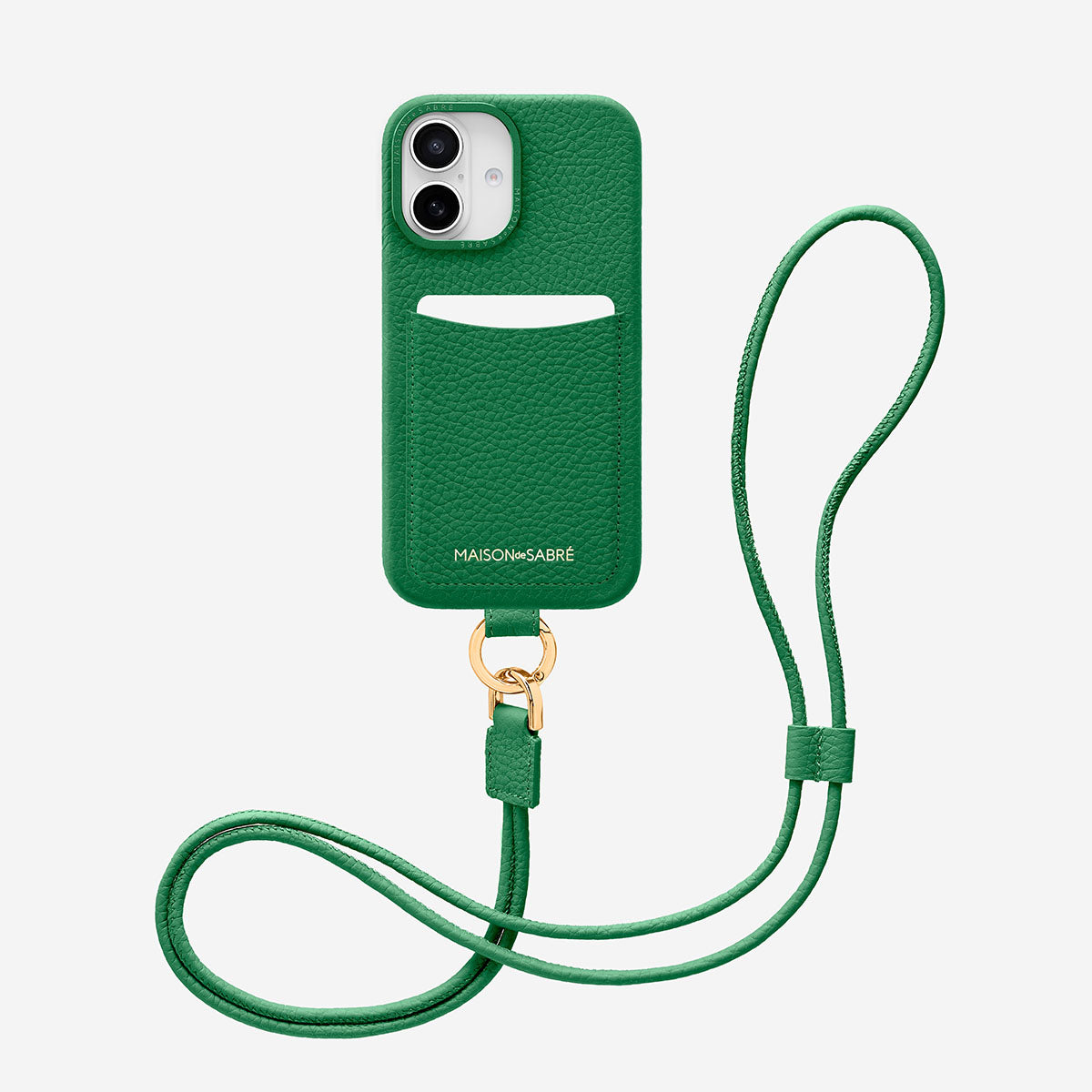 Sling Phone Case iPhone 16 in Emerald Green – MAISON de SABRÉ