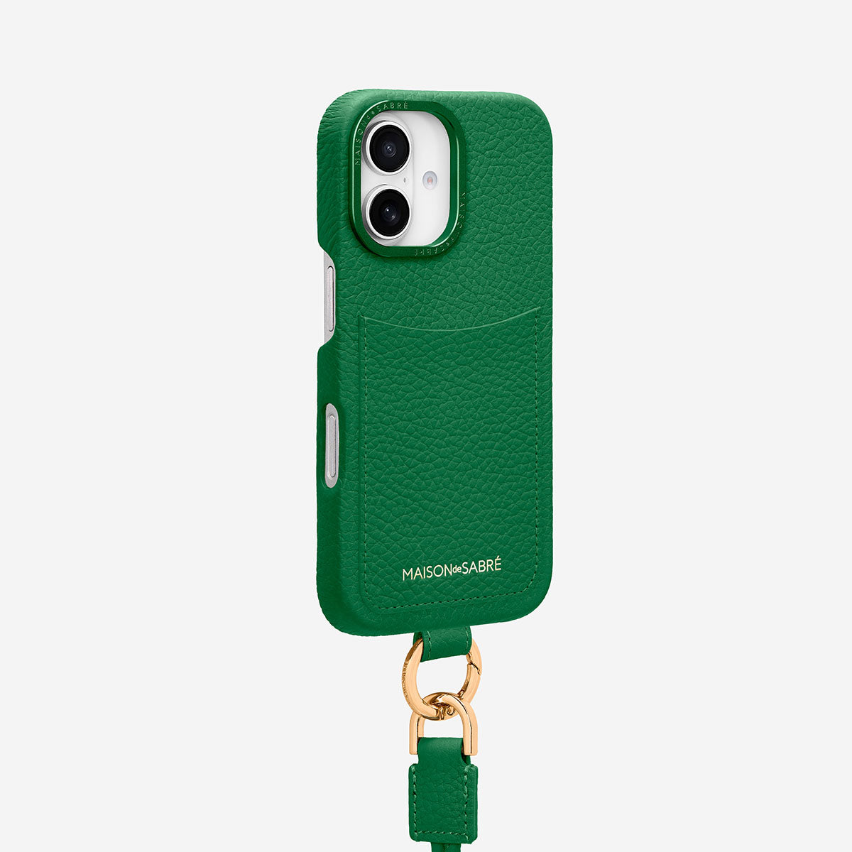 MAISON de SABRÉ iPhoneケース　iPhone16 Sling Phone Case iPhone 16 in Emerald Green – MAISON de SABRÉ