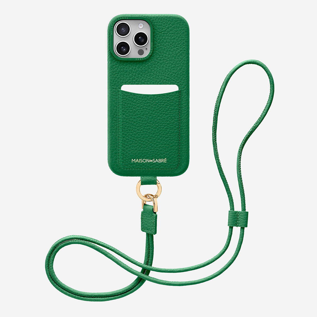 Sling Phone Case iPhone 16 Pro in Emerald Green – MAISON de SABRÉ