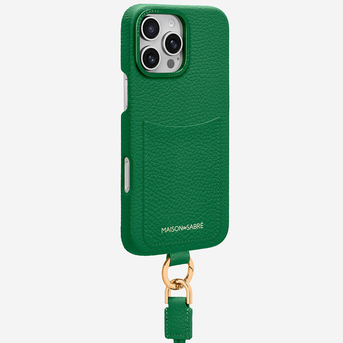 Sling Phone Case iPhone 16 Pro Max in Emerald Green – MAISON de SABRÉ