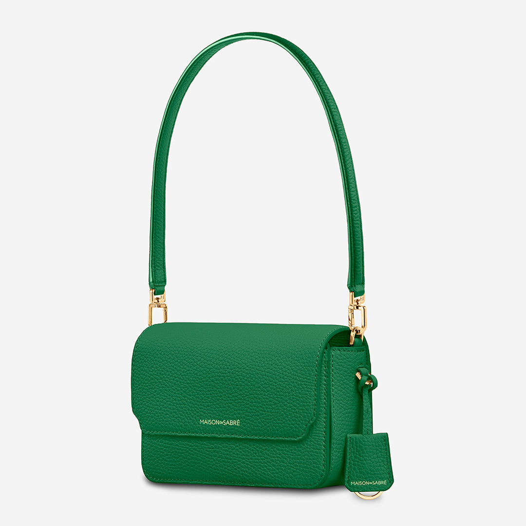 The Mini Flap Bag - Emerald Green
