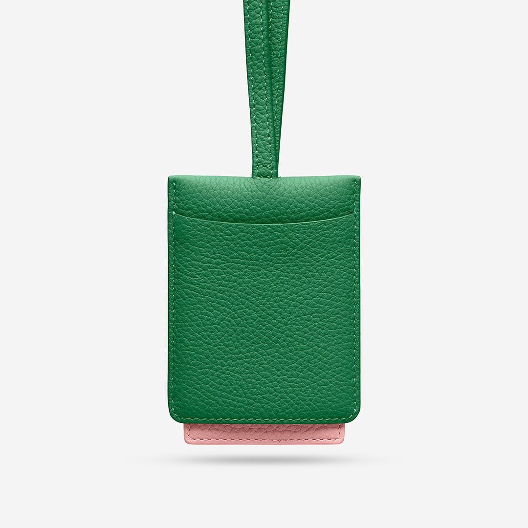 Maison de Sabre Leather ID Lanyard - Emerald Green Maison de Sabre Leather ID Lanyard - Emerald Green