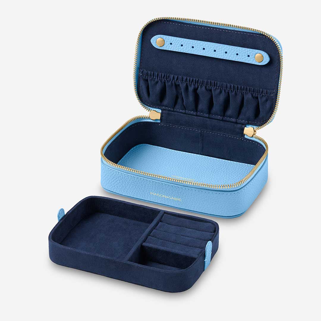 Jewellery Case in Sky Blue | MAISON de SABRÉ