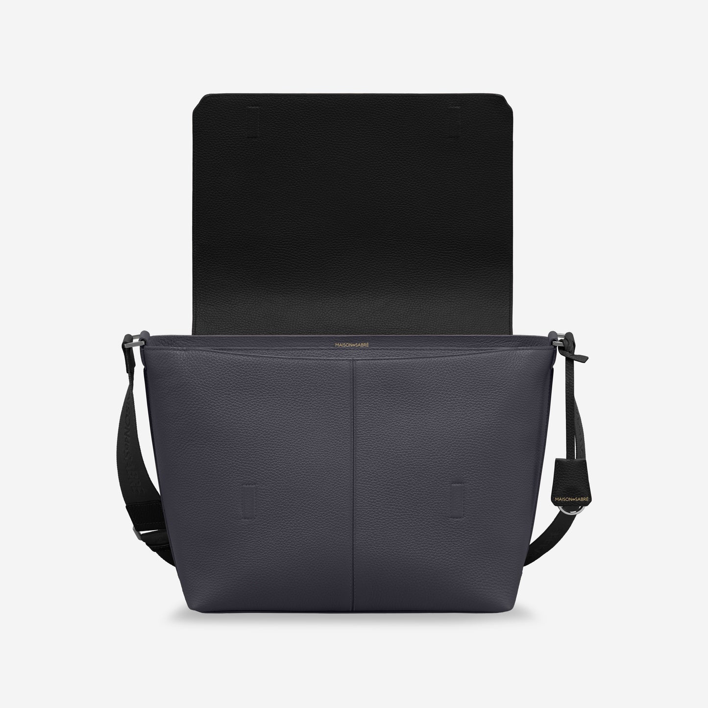 The Flaire Messenger Bag - Graphite Caviar