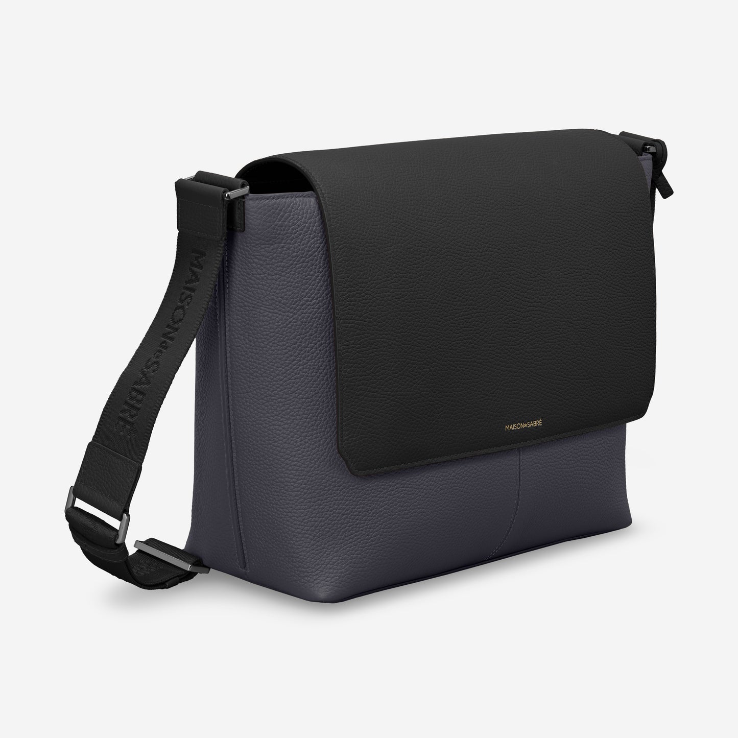 The Flaire Messenger Bag - Graphite Caviar