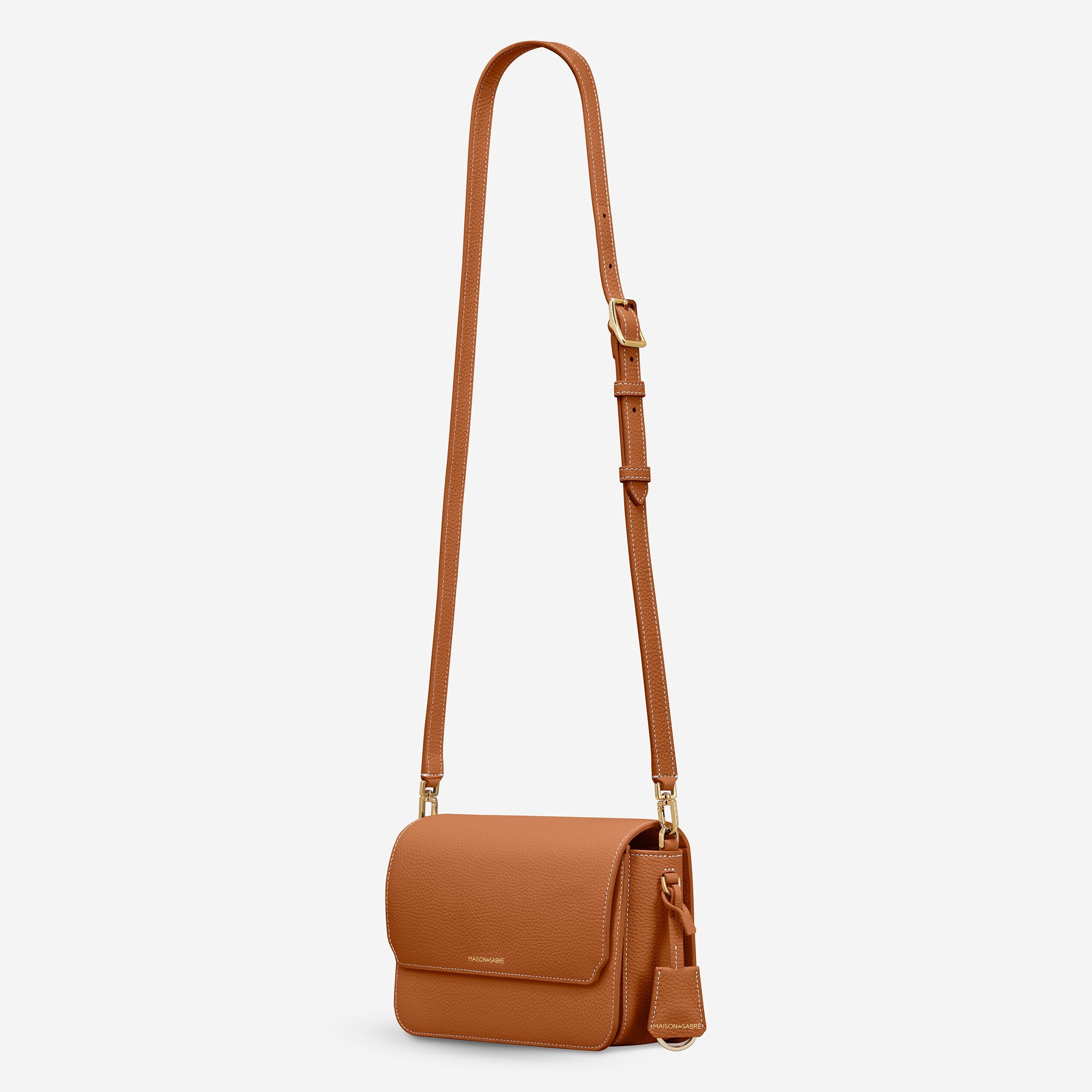 Medium Flap Bag in Pecan Brown | MAISON de SABRÉ