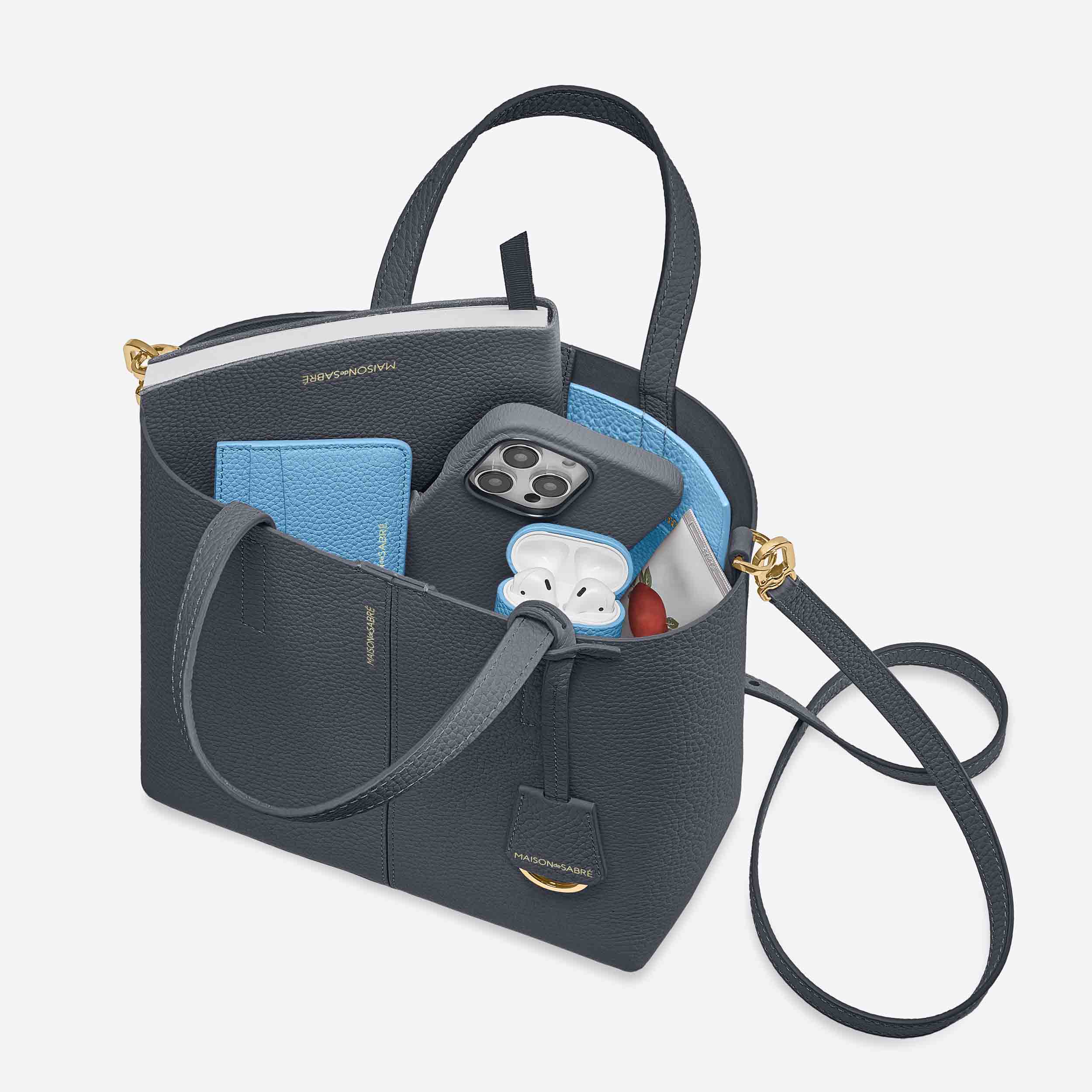 Small Soft Tote in Graphite Sky | MAISON de SABRÉ