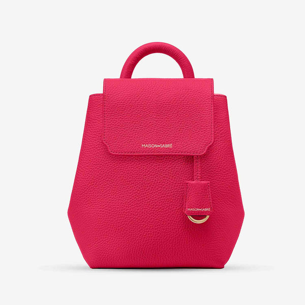 Red Valentino Leather Shoulder Bag In Fuxia