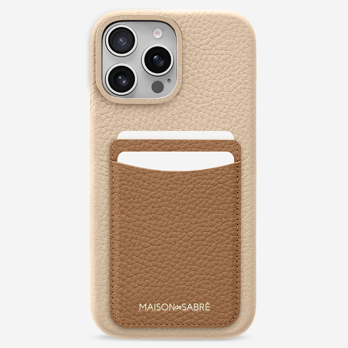 The Card Phone Case iPhone 16 Pro - Sandstone Nude