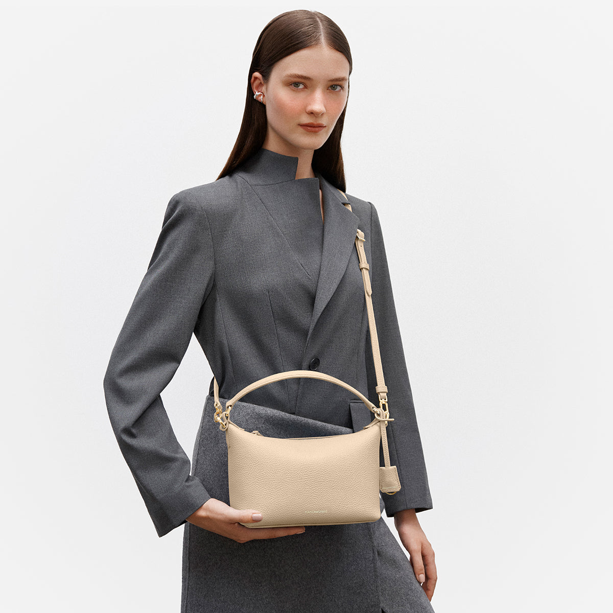 Small Soft Hobo in Saharan Nude | MAISON de SABRÉ