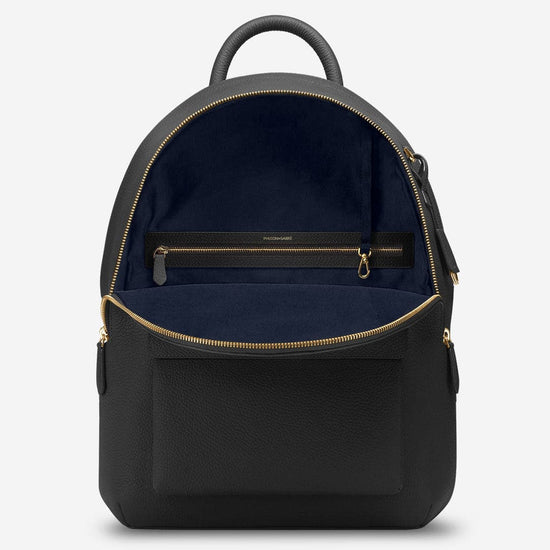 black real leather backpack Clare V. Remi Rustique grain leather and a cotton twill innershell Liberty Men's Leather Backpack Elegant