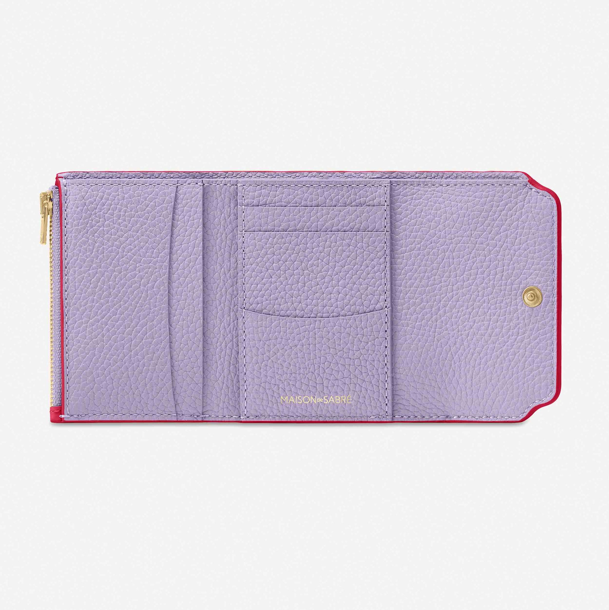 Caprese LUNA Small Trifold Wallet In Fuchsia - Leather Wallet For Women