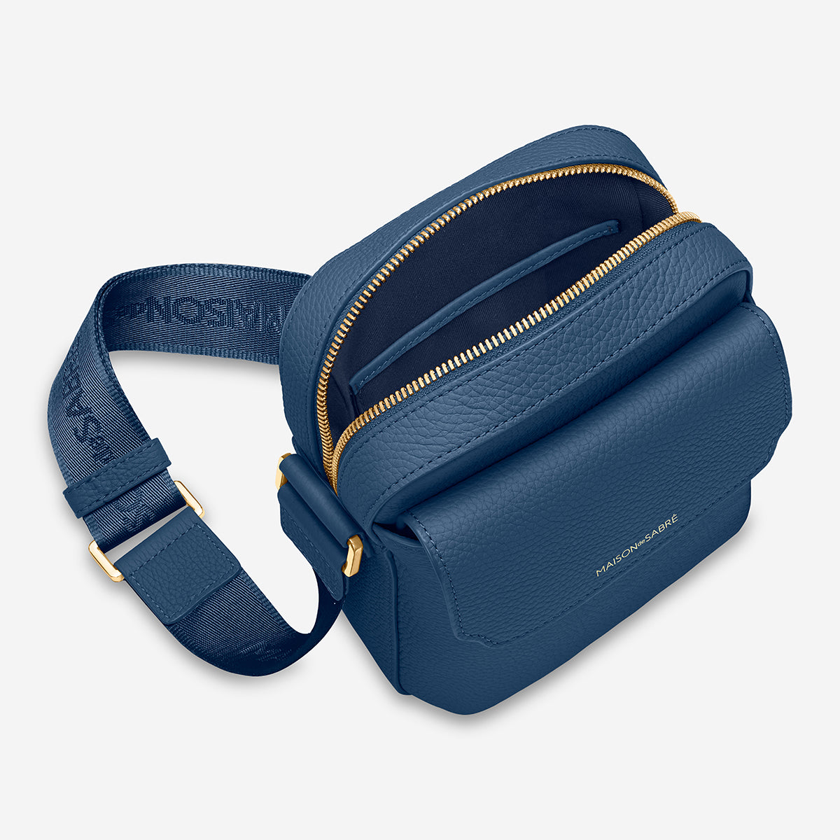 Small Messenger Bag in Pacific Blue | MAISON de SABRÉ