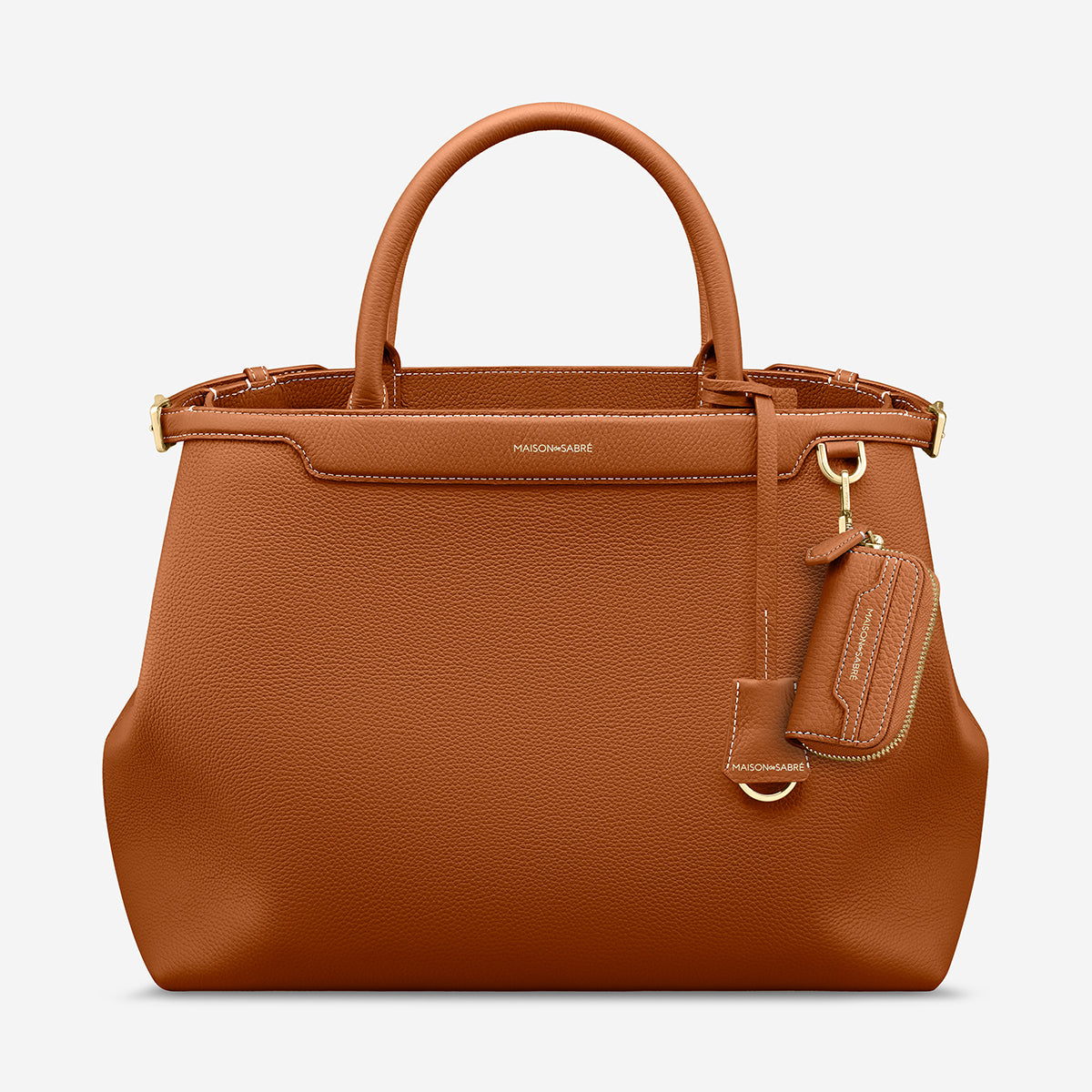 The Key Case Charm - Pecan Brown