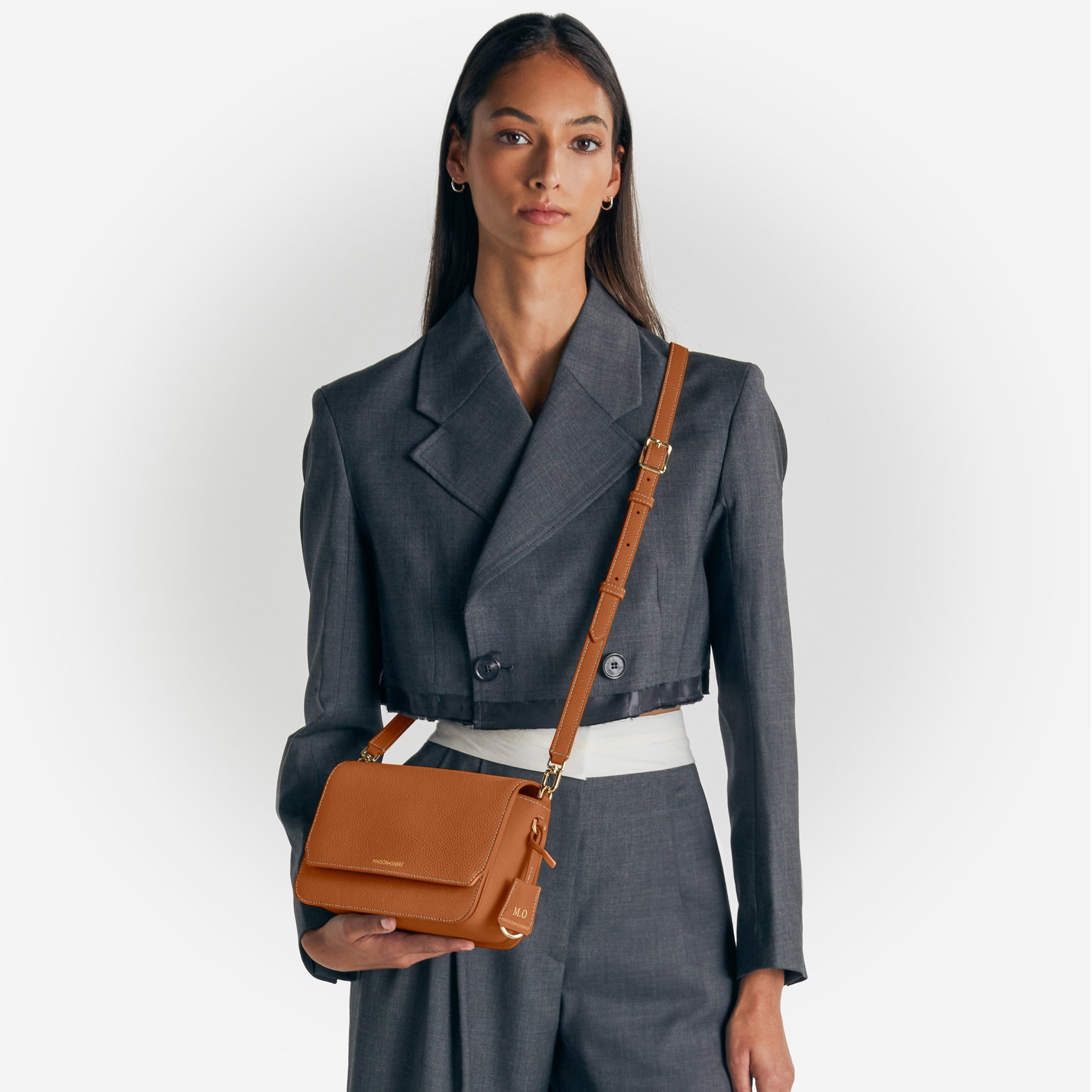 Medium Flap Bag in Pecan Brown | MAISON de SABRÉ