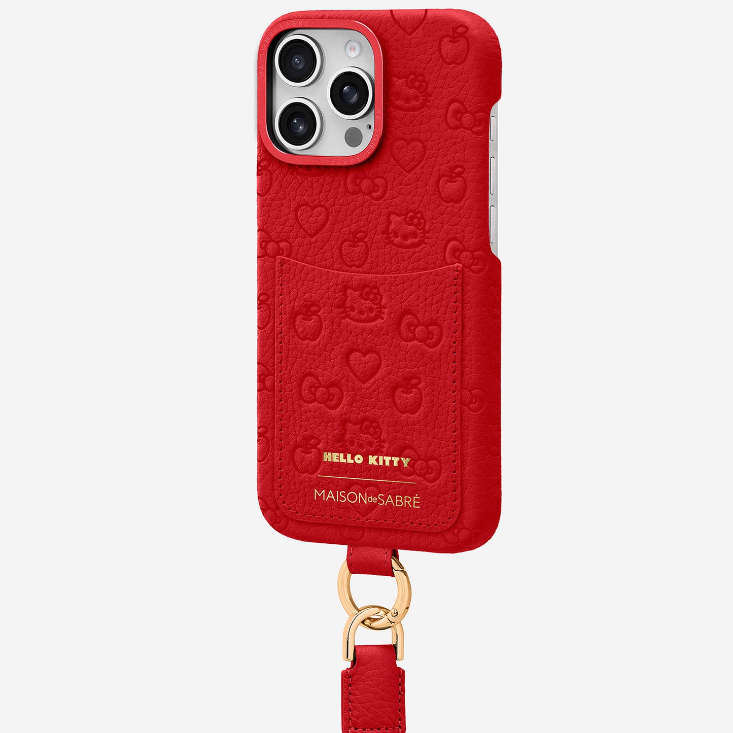 The Sling Phone Case iPhone 16 Pro - Pomegranate Red (Hello Kitty)