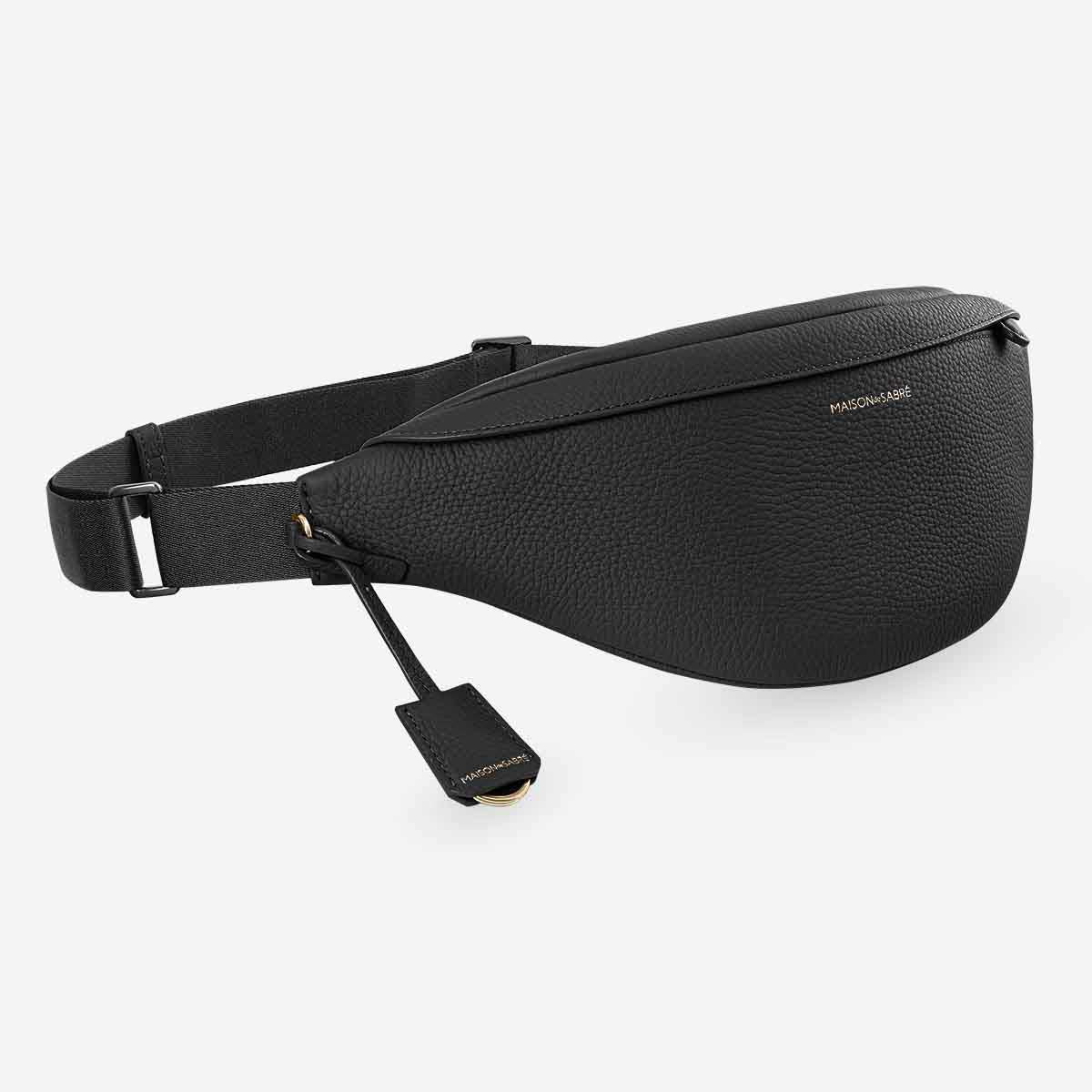 Sling Bag in Black Caviar | MAISON de SABRÉ