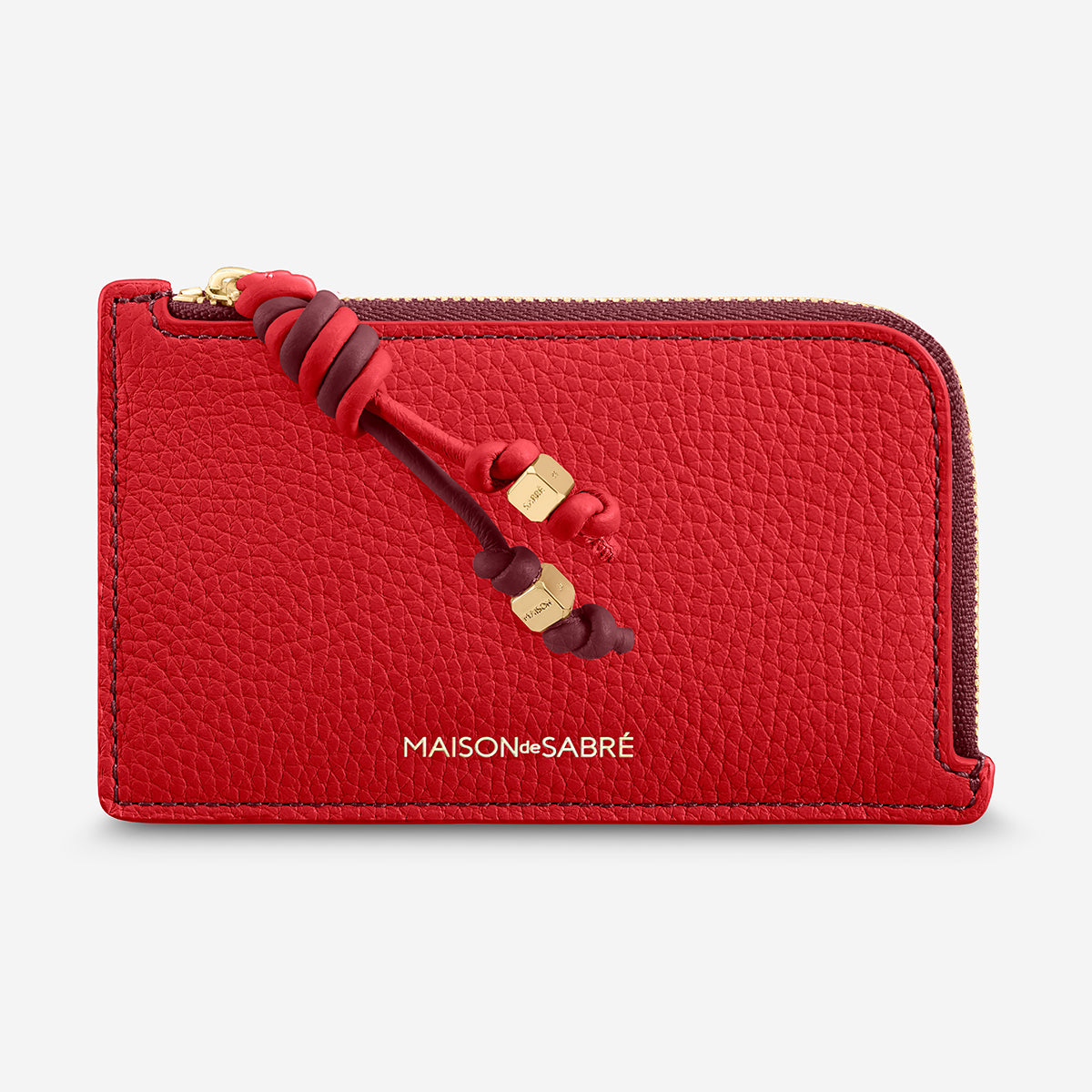 The Zip Card Holder - Pomegranate Plum