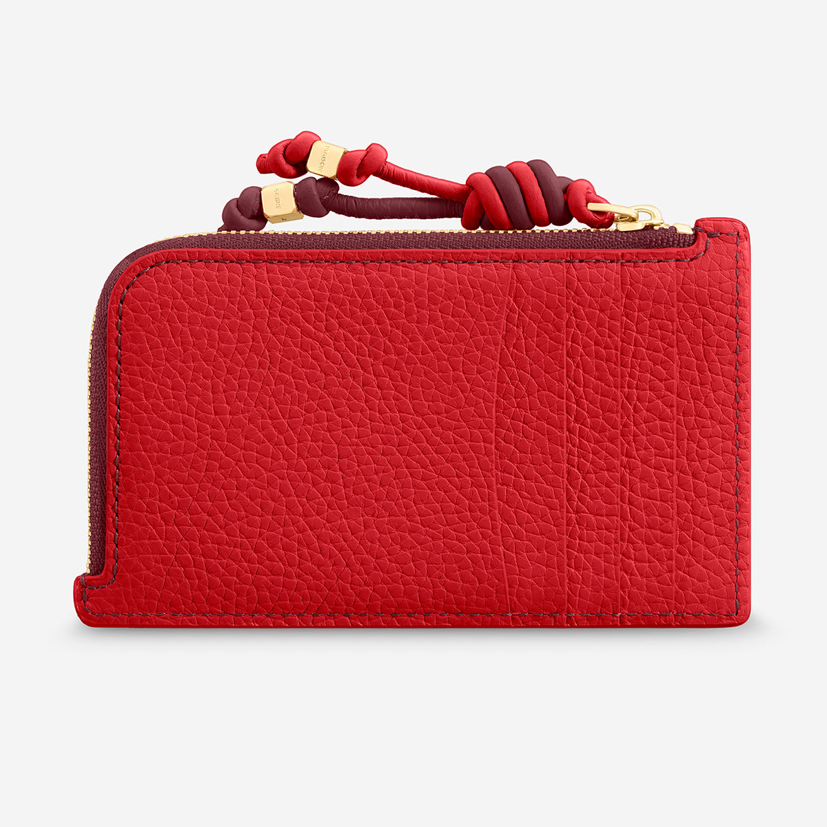 The Zip Card Holder - Pomegranate Plum