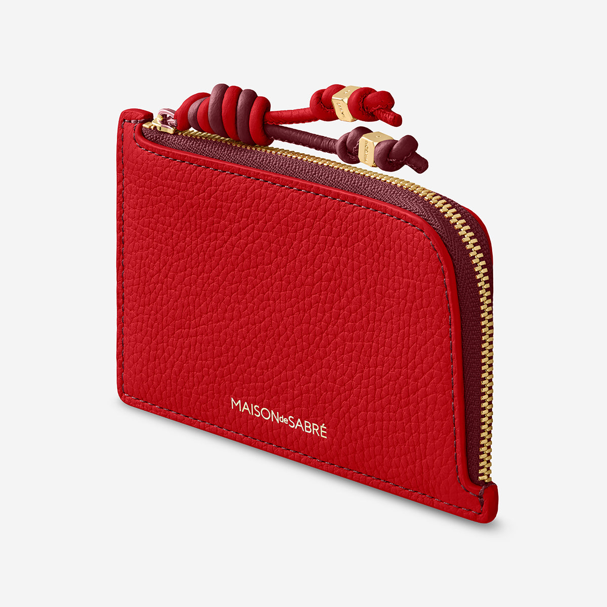 The Zip Card Holder - Pomegranate Plum