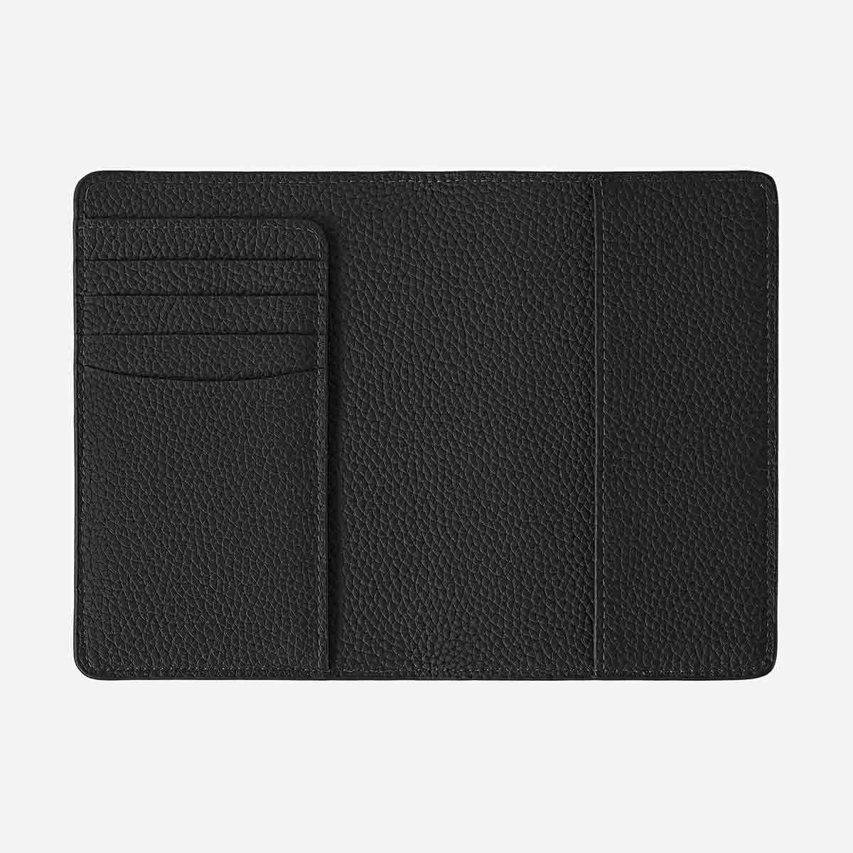Passport Holder in Black Caviar | MAISON de SABRÉ