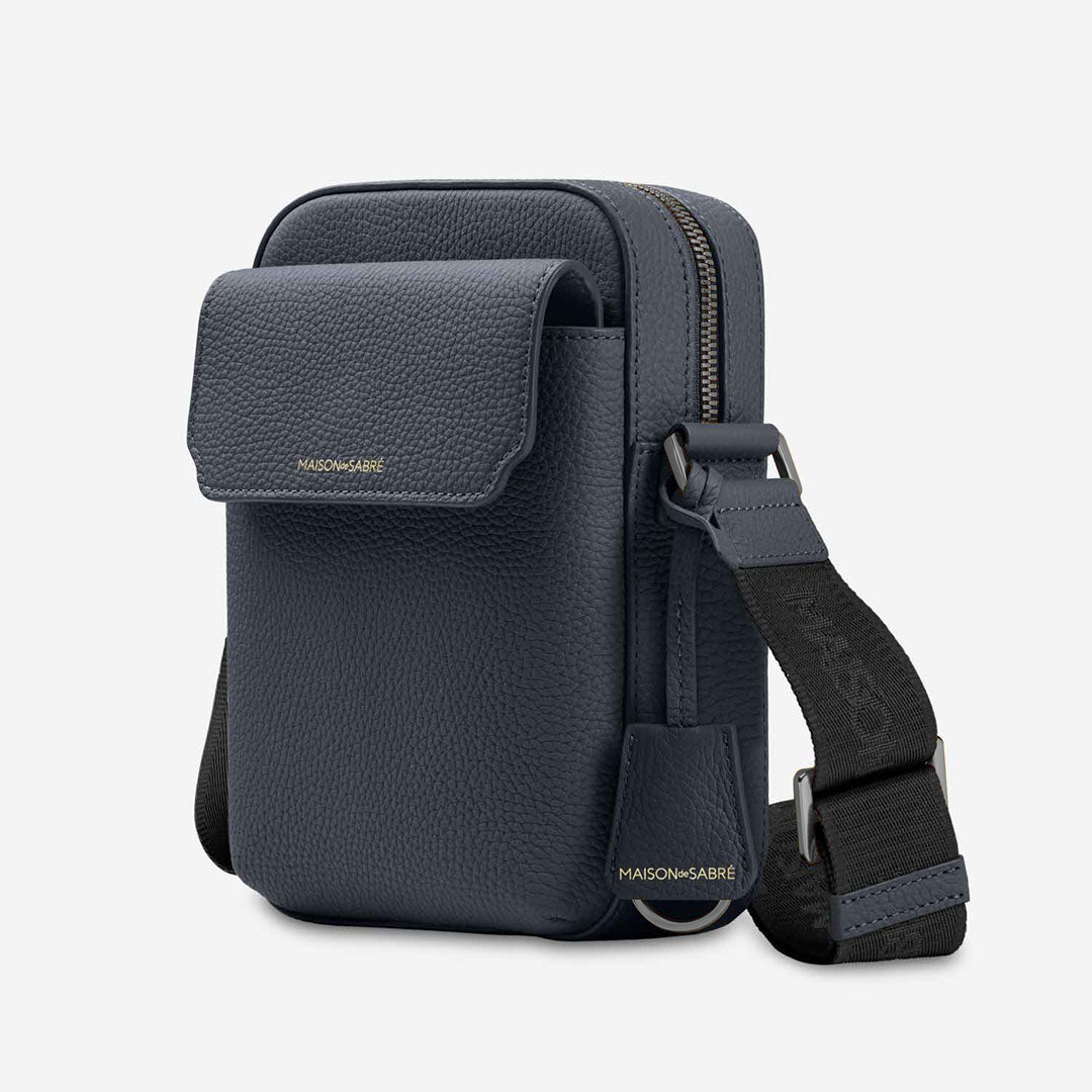 Small Messenger Bag in Graphite Grey | MAISON de SABRÉ