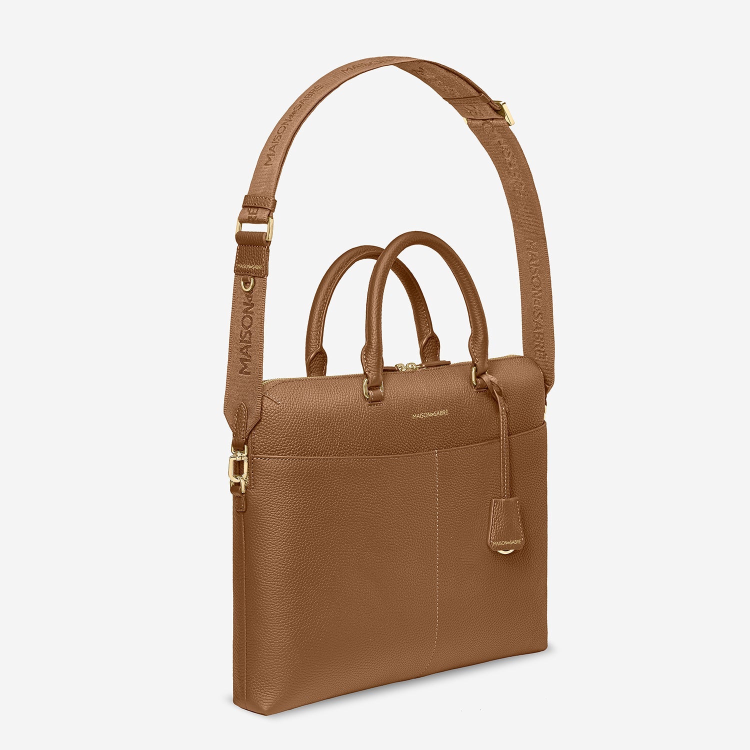 Laptop Bag in Sandstone Brown | MAISON de SABRÉ