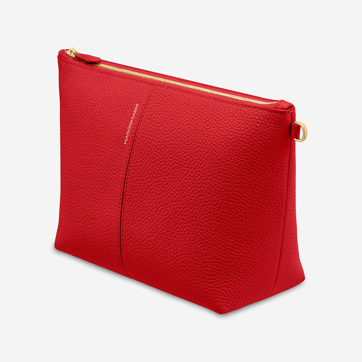 The Medium Flaire Pouch - Pomegranate Red