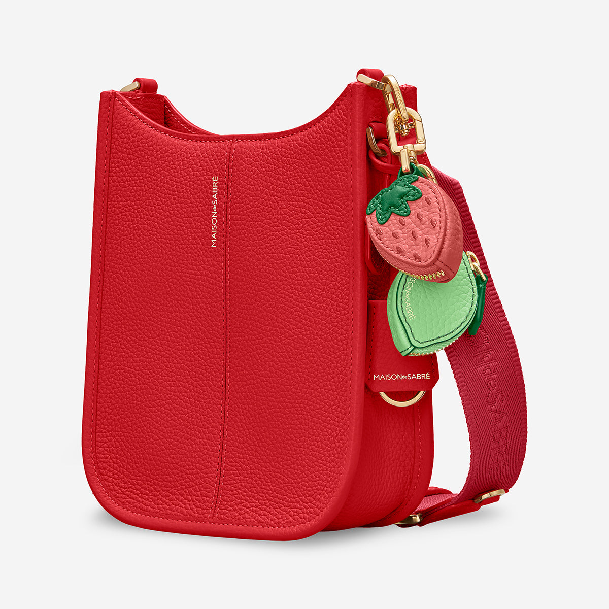 The Mini Saddle Bag - Pomegranate Red