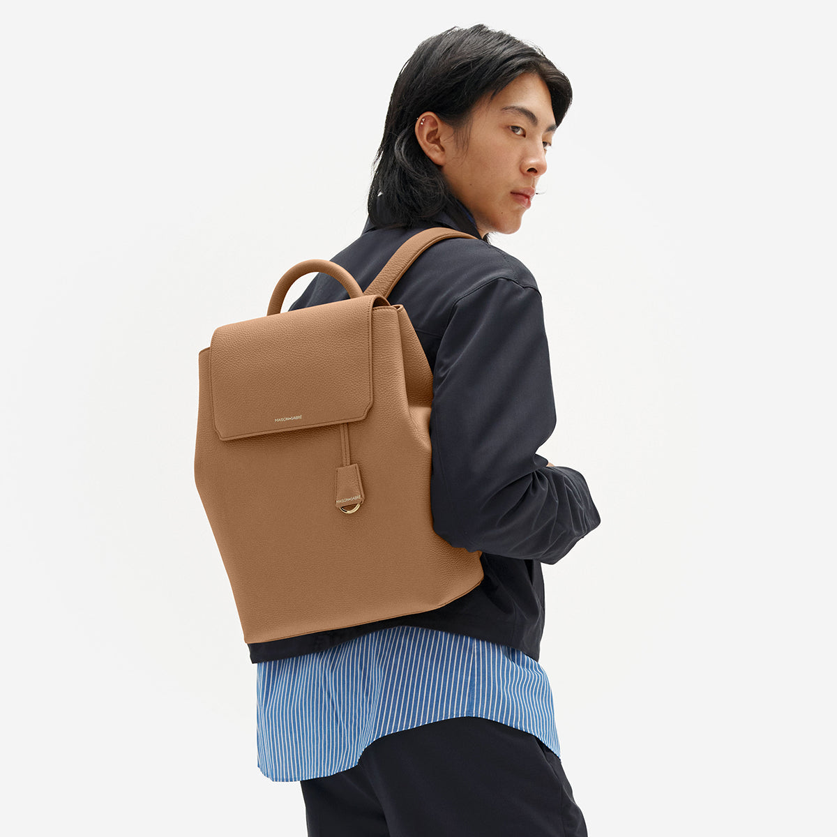 brown soft leather backpack The Medium Soft Backpack