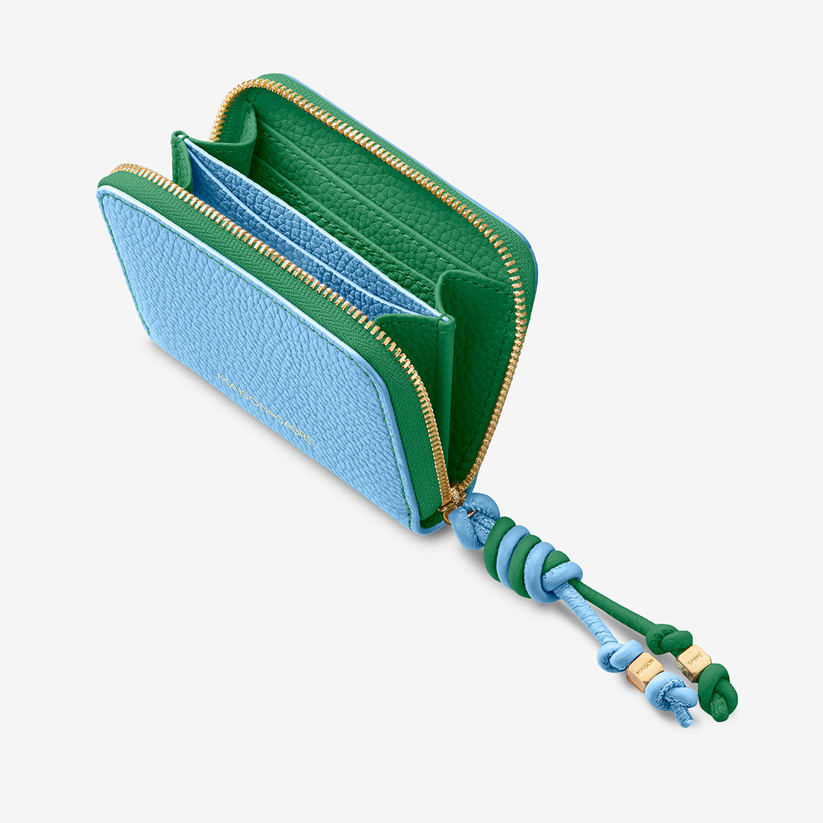 Zipped Wallet - Sky Emerald