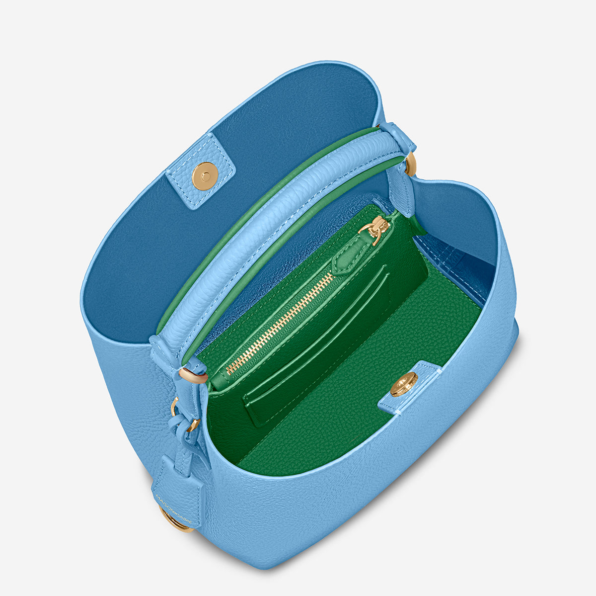 Mini Bucket Bag in Sky Emerald | MAISON de SABRÉ