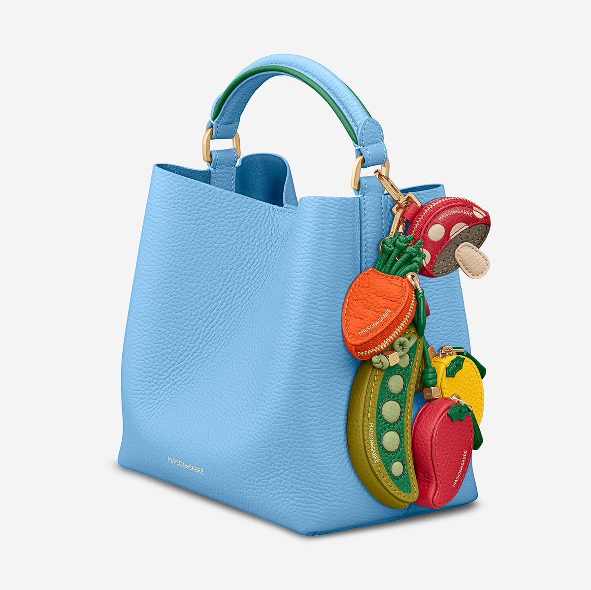 The Mini Bucket Bag - Sky Emerald – MAISON de SABRÉ