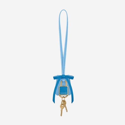 The Bow Padlock Charm - Sky Lapis