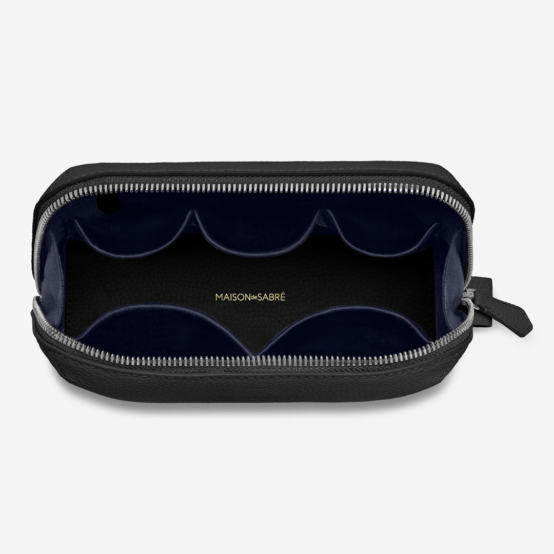 Tech Pouch in Black Caviar | MAISON de SABRÉ