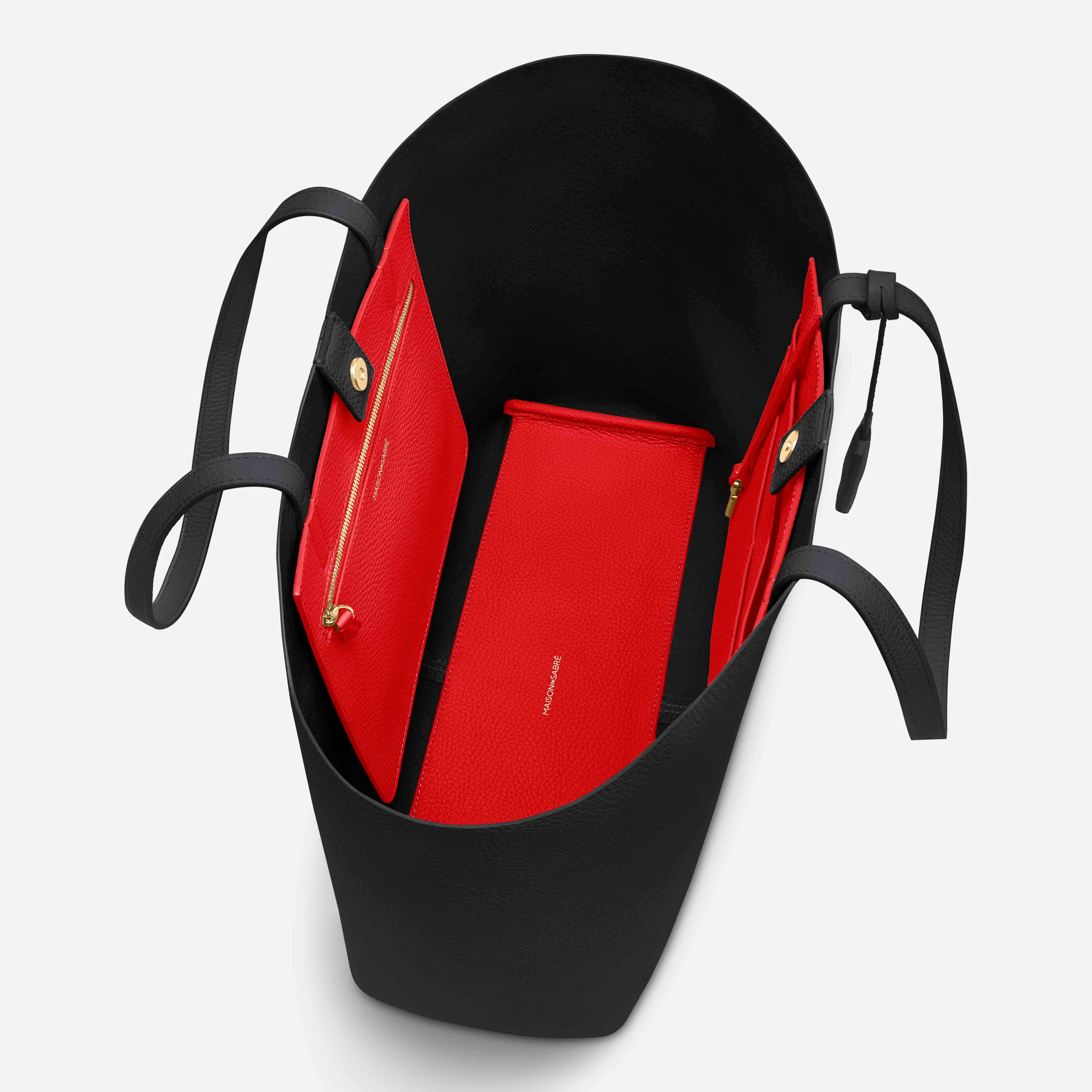 Snap Soft Tote in Rouge Noir | MAISON de SABRÉ