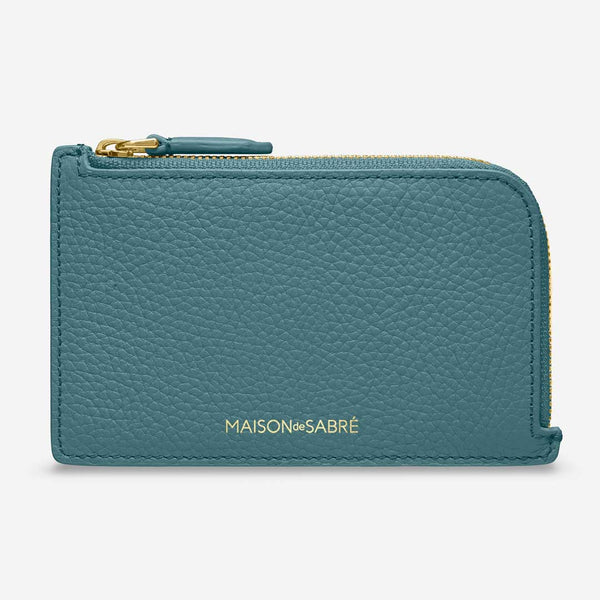 Zip Card Holder in Bondi Blue | MAISON de SABRÉ