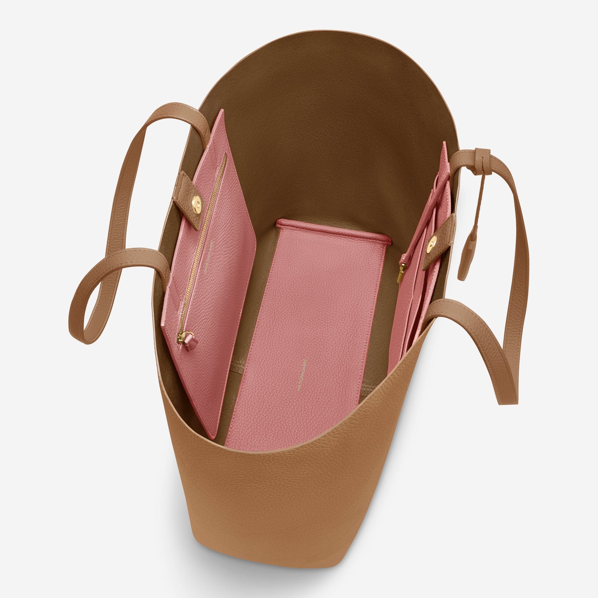 Snap Soft Tote in Sandstone Lily | MAISON de SABRÉ