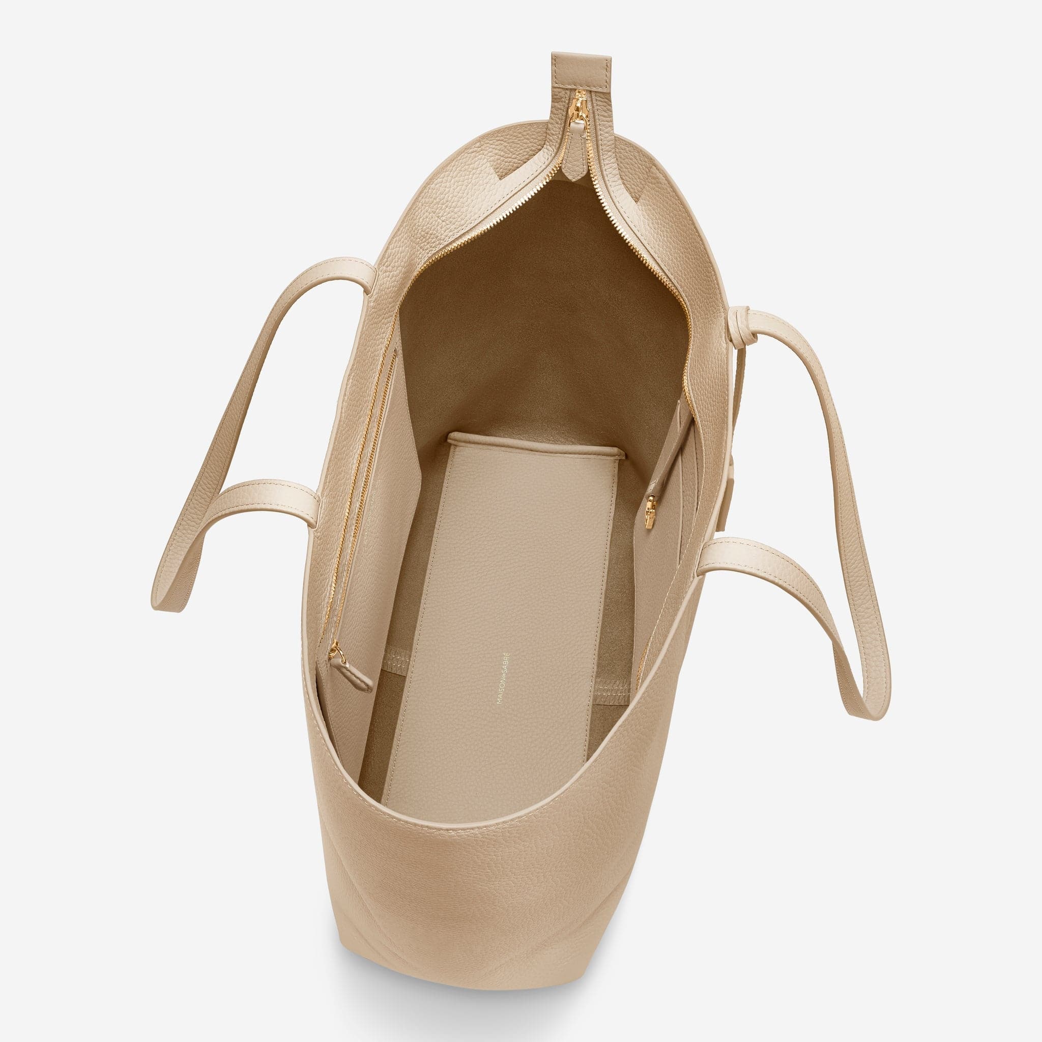 Zipped Soft Tote in Saharan Nude | MAISON de SABRÉ