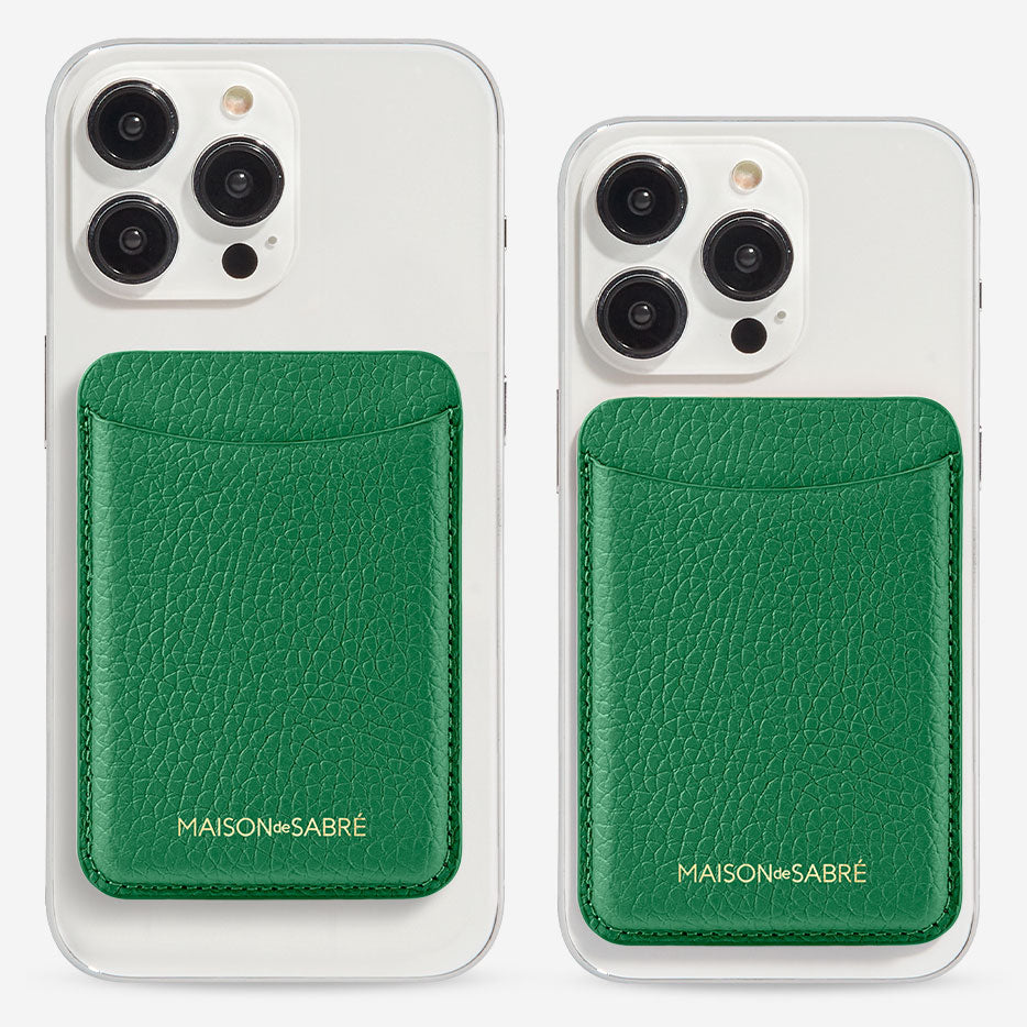 Maison de Sabre Leather Magsafe Wallet - Emerald Green Maison de Sabre Leather Magsafe Wallet - Emerald Green